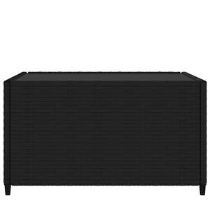 19.7 nero "x 19.7" x 11.8 "Patio quadrato tavolino esterno in Poly Rattan mobili - Product Image 3