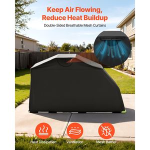 Abri de rangement pour moto tout temps robuste en tissu Oxford 600D, tente de garage pliable avec serrure de sécurité - Product Image 6