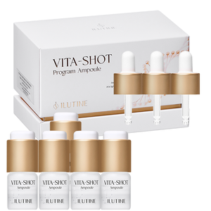 Ampolla Iluminadora Líquida ILUTINE con Vitamina C y Ácido Hialurónico para el Cuidado Facial, Antienvejecimiento, Blanqueadora, Antiarrugas, Marca Privada, 4 Semanas - Product Image 1