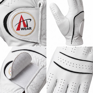 Gants de golf unisexes en cuir véritable avec fermeture auto-agrippante - Product Image 4