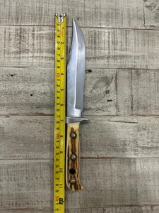 Cuchillo Bowie Puma para Caza, Hoja de Acero Inoxidable con Punta Clip, Mango de Hueso, Funda de Cuero, Uso en Exteriores, Hecho a Mano, Grado Industrial OEM - Product Image 5