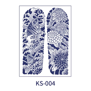 Tatuajes Temporales de <span class=keywords><strong>Flores</strong></span> Herbales Japonesas, Adhesivos Impermeables Ecológicos de Papel para el Cuerpo, Arte Corporal Completo para Hombres y Mujeres, Espalda y <span class=keywords><strong>Brazo</strong></span>, 2 Diseños - Product Image 2