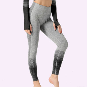 Wholesale Premium Seamless Women <b>Leggings</b> Squat Proof <b>Workout</b> Pants OEM OEM Custom Contour Seamless Yoga <b>Leggings</b> Women Ribbed - Product Image 4