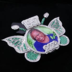 สร้อยคอจี้รูปภาพแบบดรอปชิปปิ้ง คุณภาพสูง เงินแท้ 925 ประดับเพชรโมอิสซาไนต์ - Product Image 3