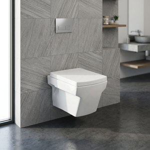 Titan Modern Square Wall Hung Toilet Ceramic WC Pan European Standard Porcelain Bathroom Sanitary Ware - Product Image 2