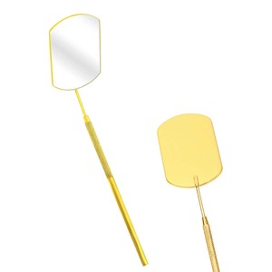 Espejo de Extensión de Pestañas con Forma Cuadrada, Dorado y Colorido, de Acero Inoxidable, Portátil, de la Marca Bahasa Pro - Product Image 1
