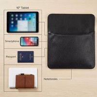 Pochette porte-documents ignifuge en cuir PU motif Litchi 1,2 mm, étanche, avec fermeture magnétique, organiseur de bureau, noir