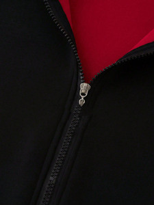 OEM Men Fashion Black <b>Rhinestone</b> Logo Hoodies <b>Jacket</b> Custom Colour Available Wholesale Men Zip Up Casual Contrast Piping Hoodies - Product Image 5