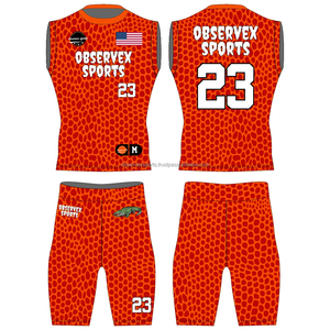 Tenue de football 7v7 sublimée, uniforme de compression, ensemble d'uniformes pour matchs de flag football 7 contre 7 - Product Image 1