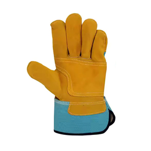 Gants de sécurité en cuir industriels OEM ODM avec coutures renforcées, gants de travail en cuir, prix de gros d'usine - Product Image 6
