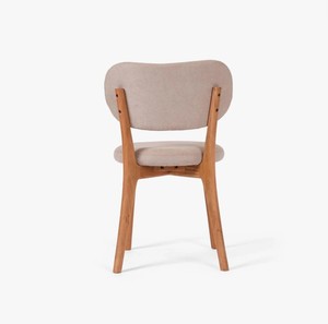 Ensemble de salle à manger rustique, table rectangulaire en bois massif avec 6 chaises, design de dossier solide, plateau en pierre frittée pour hôtel, appartement - Product Image 5