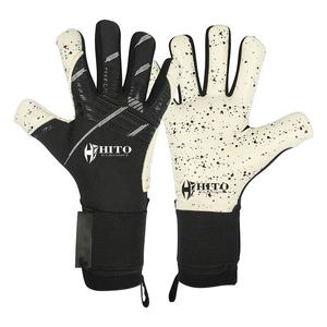Gants de gardien de but de football sur mesure de haute qualité, avec impression en silicone sur le dos et paume en quartz, sangle intégrée en Lycra. - Product Image 1