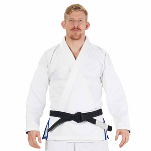 Uniforme de Karate Gi Blanco, Negro y Azul para Niños y Adultos Hecho en Pakistán Uniformes de Artes Marciales Karate Gi Precio al por Mayor - Product Image 3