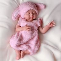 Poupées Reborn en Silicone Corps Entier Babeside RTS Nancy 16 Pouces, Bébé Fille Endormie avec Sucette, Expédition Rapide, Faible MOQ
