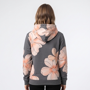 Sweat-shirt à capuche personnalisé pour femme, imprimé fleurs, sublimation, avec cordon de serrage et poche avant, décontracté pour tous les jours - Product Image 6