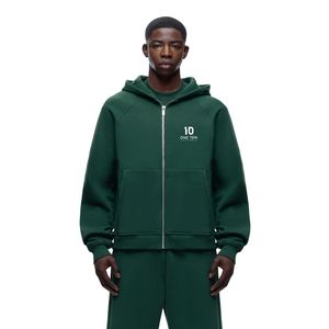 Men's Casual Full Zip Hooded Sweatshirt Premium Cotton Blend Fleece Jacket Soft Warm Outerwear for Gym Travel and Daily Wear - Product Image 1