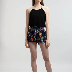 กางเกงขาสั้นลำลองเอวยางยืดผ้าเทอร์รี่สีกรมท่าสำหรับผู้หญิง ระบายอากาศได้ดี น้ำหนักเบา เหมาะสำหรับฤดูร้อน - Product Image 3