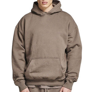 Sweat à capuche pour homme en molleton 100% coton de haute qualité, imprimé en relief, style streetwear, couleur rouge - Product Image 5