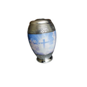 Urnes funéraires pour adultes de qualité supérieure, ensemble imitation antique en aluminium moulé, finition polie, urnes commémoratives Kalavastu, artisanat Uzair - Product Image 2