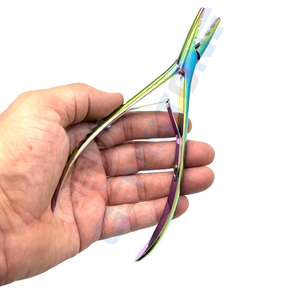Professional 7 Inch 2-Hole Multifunction Hair <b>Extension</b> Pliers – Rainbow Stainless Steel Tool for Micro Rings Nano <b>Beads</b> - Product Image 4