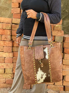 Bolso de Mano de Piel de Vaca para Mujer, Bolso Elegante de Compras, Hecho a Mano, Novedad - Product Image 2