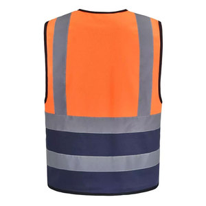 เสื้อกั๊กนิรภัยแบบ unisex สำหรับฤดูหนาว มองเห็นได้ชัดเจน เหมาะสำหรับงานก่อสร้าง ผลิตจากโพลีเอสเตอร์ มีกระเป๋าหลายช่อง กันน้ำ แห้งเร็ว ระบายอากาศได้ดี พร้อมโลโก้ - Product Image 3