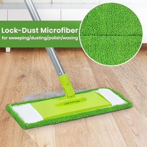 2-in-1 Multifunction Hardwood Floor <b>Mop</b> with 55-inch Long <b>Handle</b> and 2 Washable <b>Mop</b> Refills Dust <b>Mop</b> for Floor Cleaning - Product Image 3