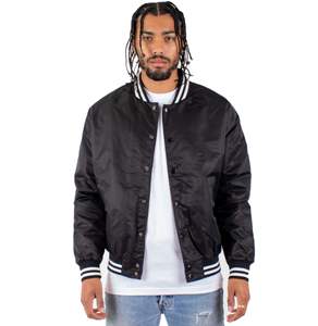 Chaqueta Varsity de Satén de Alta Calidad para Hombre, con Bolsillos con Cremallera y Decoración, Chaqueta Varsity Personalizada para Hombre 2026 - Product Image 1