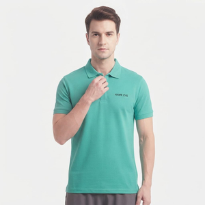 Chemises polo en coton uni de haute qualité, imprimées en usine, pour hommes, taille standard. - Product Image 5