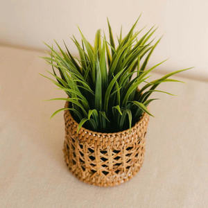 Adorable panier à plantes en rotin, écologique, couvre-pot de fleurs, décoration intérieure et extérieure, vente en gros, export, OEM, ODM - Product Image 1