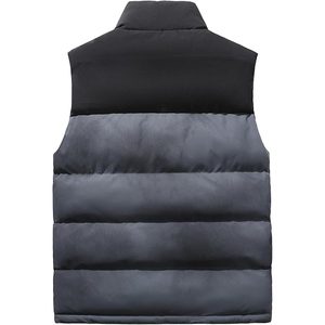 Chaleco Acolchado para Hombre, Cuello Alto, Térmico, Ecológico, Sin Mangas, para Invierno, Azul Marino, Negro, Gris - Product Image 3