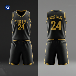 ชุดบาสเก็ตบอล เสื้อและกางเกงขาสั้น สกรีนชื่อได้ 100% โพลีเอสเตอร์ ป้องกันแบคทีเรีย ระบายอากาศ แห้งเร็ว มีไซส์ใหญ่ - Product Image 6