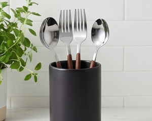 Elegant Cutlery Set In Stainless Steel With Wooden Handle <b>Mirror</b> Polish Dishwasher Safe Perfect For Restaurant Dining And Hotel - Product Image 4