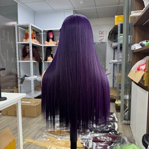 Peluca de Cabello Virgen Vietnamita Liso de Alta Calidad, Color Morado, para Mujeres, Precio al por Mayor, Producto Capilar de Moda - Product Image 2