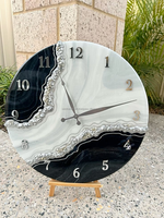 Jam dinding Resin epoksi buatan tangan dekorasi rumah jam dinding gantung gaya baru pemasok grosir jam tangan bergaya penjualan terbaik