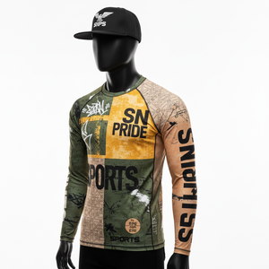 Custom Made High Quality Unisex MMA Rash Guard Sublimation Printed Customized Logo Long Sleeve - Product Image 4