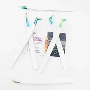 Pinzas para pestañas de tendencia superior, volumen de 90 grados, punta afilada, pinzas para extensión de pestañas sostenibles, pinzas de acero inoxidable con logotipo de visón - Product Image 4