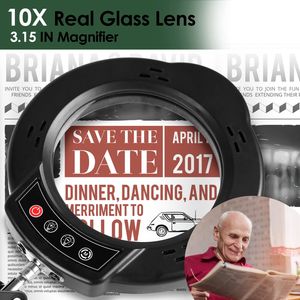 Lámpara de Escritorio con Lupa de 10X con Lente de Vidrio Real, con Luz y Soporte, Lámpara de Aumento Premium - Product Image 2
