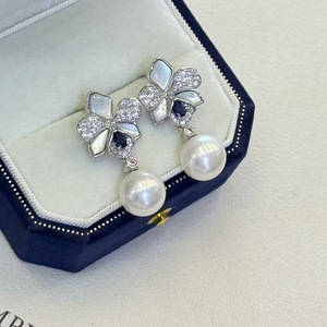 Pendientes Largos de Lujo para Mujer Youlan, Alta Calidad, Zafiro Claro Templado, Microincrustaciones de Perlas, a la Moda, Venta al por Mayor - Product Image 5