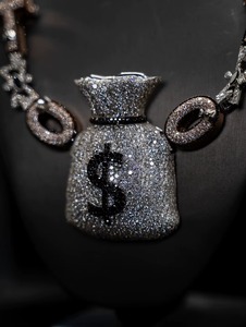 Colgante de Moissanita con Diseño de Bolsa de Dinero, Plata 925, Estilo Hip Hop, Joyería Masculina, Colgante para Uso Diario, Collar con Colgante de Signo de Dólar, Moda Rapper - Product Image 5