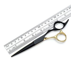 Ciseaux de coiffure professionnels noirs en acier inoxydable japonais 440C - Product Image 4