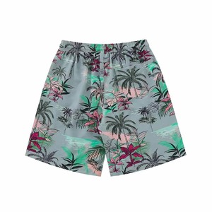 Shorts de Baño para Hombre con Estampado Tropical, Secado Rápido, Cordón Ajustable, Cintura Media, Tela de Poliéster - Product Image 2
