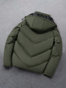 Veste matelassée pour homme, style mode, vente en gros, doudoune d'hiver décontractée pour l'extérieur, logo personnalisé, manteaux grande taille pour homme, prix abordable - Product Image 5