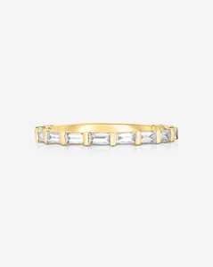 แหวนเพชรแบบซ้อนได้ ทรงบาแกตต์ เพชรเลี้ยงในห้องปฏิบัติการ ทองคำแท้ 14k 18k หน้ากว้าง 1.8 มม. ดีไซน์เรียบหรู ใส่ได้ทุกวัน เข้าชุดกับแหวนแต่งงานแบบ Eternity - Product Image 1