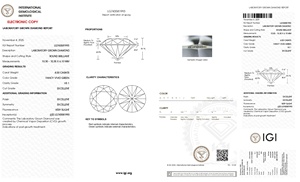 Diamant de laboratoire CVD de 4,00 carats avec certificat IGI, 10,30 mm pour bague spéciale, coupe ronde, clarté VS1, couleur vert vif fantaisie - Product Image 2