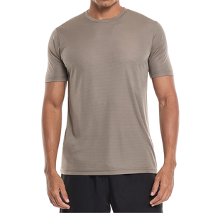 T-shirts de sport athlétiques à col rond 100% coton, pour la salle de sport, entraînement, sports d'action, coupe ajustée, manches courtes, séchage rapide, respirant, écologique, 180g - Product Image 4