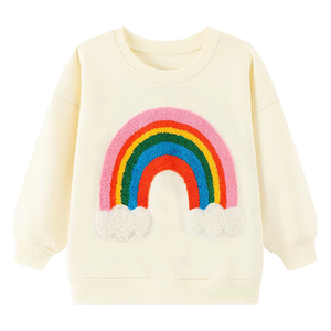 เสื้อสเวตเชิ้ตเนื้อนุ่มใส่สบายสำหรับใช้ในชีวิตประจำวัน ขายส่งจากโรงงาน เสื้อสเวตเชิ้ตเด็กผู้ชายสำหรับเล่นกีฬา ระบายอากาศได้ดี เสื้อผ้าเด็กผู้หญิงลำลอง ผู้จำหน่ายเสื้อผ้าเด็ก - Product Image 1