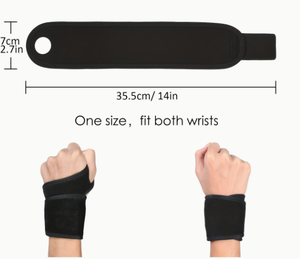 Profit Sport Attelle de poignet de compression réglable noire avec trou pour le pouce et sangle auto-agrippante pour le poignet - Product Image 4