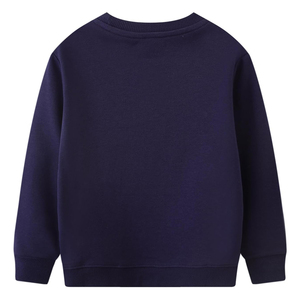 Sweat-shirt unisexe pour garçon, chaud pour l'hiver, couleur bleu marine, épaules tombantes, manches longues, respirant, sweat-shirt pour enfants - Product Image 2