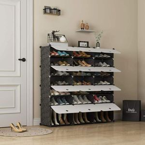 Organizzatore portascarpe portatile a 7 livelli con armadio con tacco a 48 paia - Product Image 3